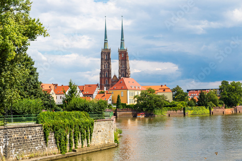 Plakat odra europa miasto wrocław ulica