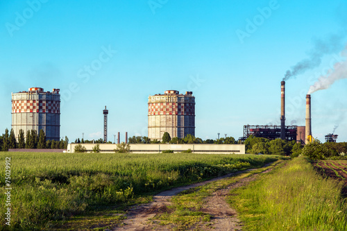 Naklejka architektura woda roślina