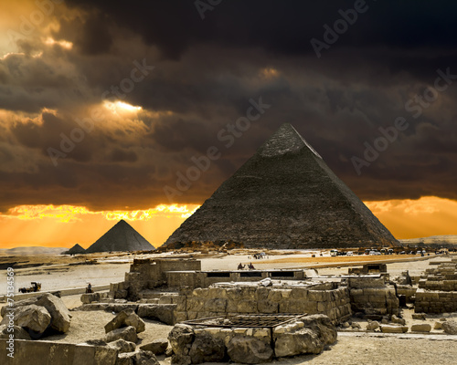 Obraz na płótnie antyczny architektura afryka egipt góra