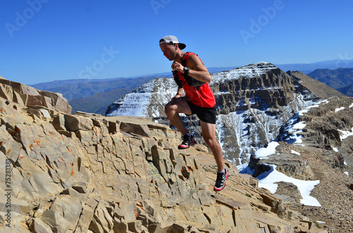 Fototapeta śnieg jogging góra