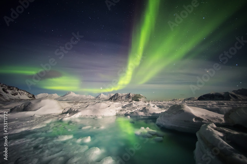 Fotoroleta islandia pejzaż kanada gwiazda słońce