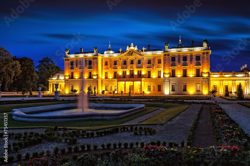 Naklejka miasto pałac vintage muzeum