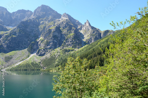 Plakat karpaty niebo lato krajobraz góra