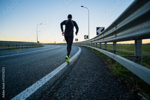 Obraz na płótnie droga mężczyzna lekkoatletka wyścig chłopiec