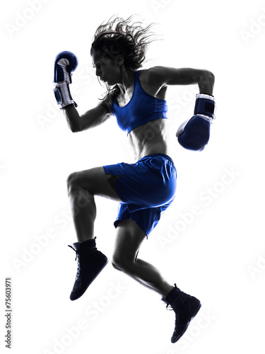 Plakat kobieta ludzie bokser