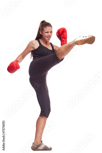 Plakat boks sportowy ludzie sztuki walki świeży