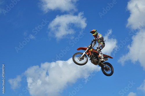 Plakat motocross rower sport