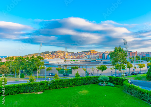 Plakat morze wzgórze park panorama