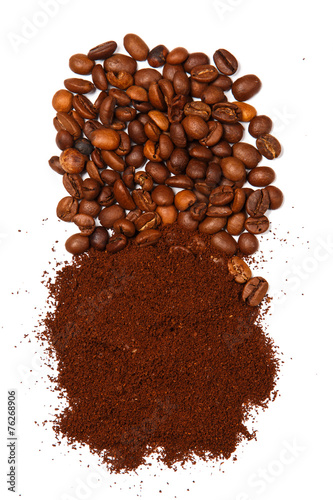 Plakat ziarno napój jedzenie kawa