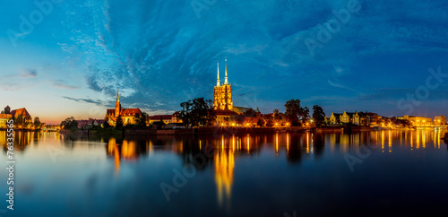 Obraz na płótnie panoramiczny odra wieża architektura panorama