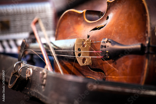 Fotoroleta vintage stary orkiestra muzyka sztuka