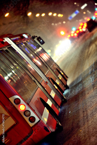 Fotoroleta transport lód śnieg autobus europa