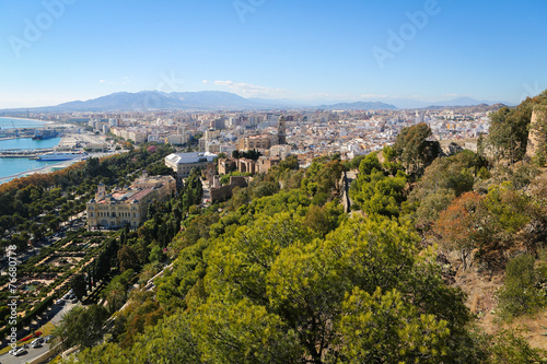 Plakat widok lato panoramiczny hiszpania