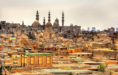 Naklejka miasto vintage egipt niebo