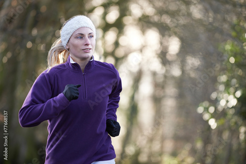 Plakat jogging fitness ludzie wieś