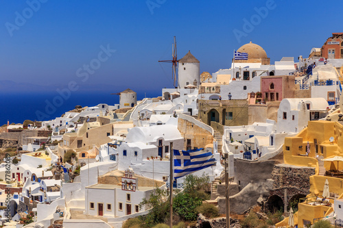 Fotoroleta wioska grecja morze santorini seaview