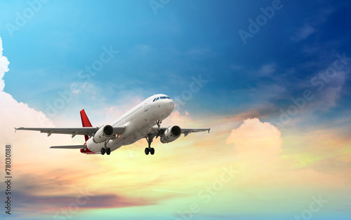 Fototapeta niebo lotnictwo airliner samolot