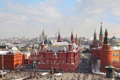 Fotoroleta widok kościół wieża panoramiczny niebo