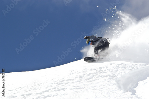 Fotoroleta alpy snowboard słońce