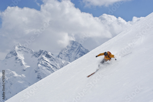Fotoroleta góra śnieg krajobraz sporty zimowe