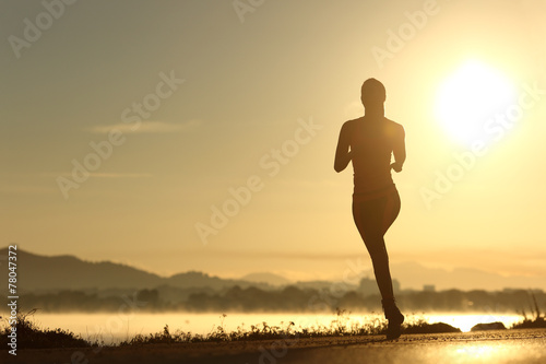 Plakat zdrowie widok góra jogging sport