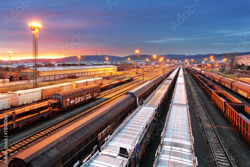 Fototapeta wagon peron niebo transport