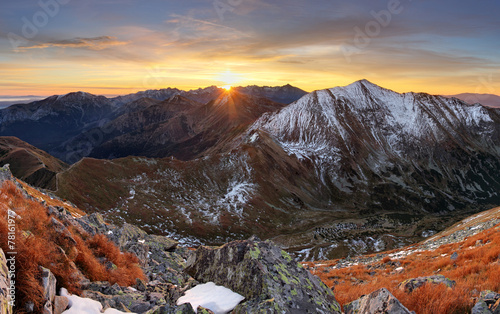 Fotoroleta las panorama krajobraz jesień