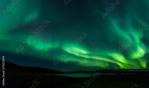 Plakat pejzaż norwegia natura północ