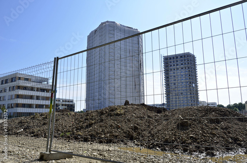 Naklejka monachium niebo nowoczesny architektura wieża