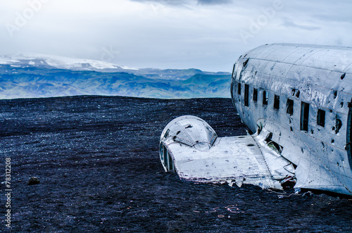 Naklejka islandia góra pustynia plaża wojskowy