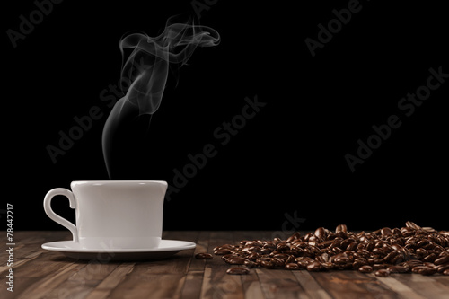 Naklejka expresso napój świeży kawa filiżanka