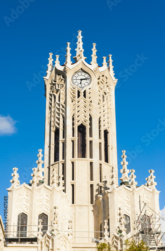 Plakat wieża architektura zegar auckland edukacja