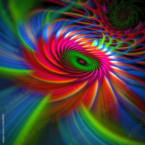 Plakat ruch spirala ostrze kolor