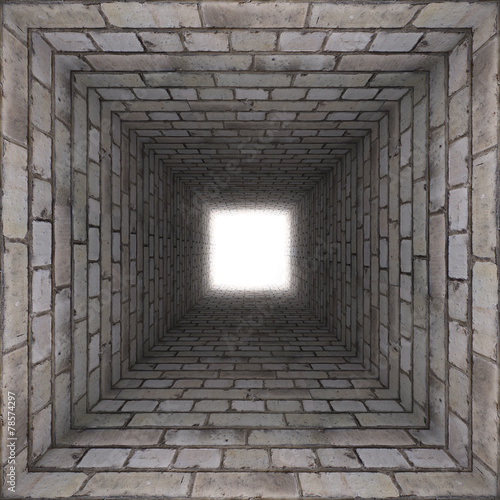 Fotoroleta korytarz stary tunel 3D perspektywa