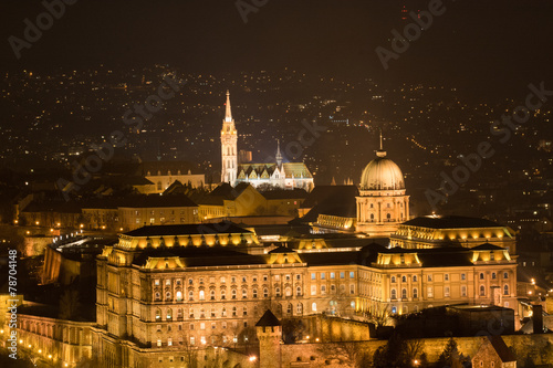 Naklejka panorama zamek stary architektura wzgórze