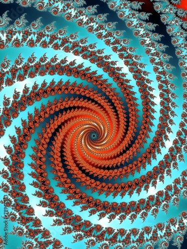 Plakat spirala piękny wzór loki sztuka