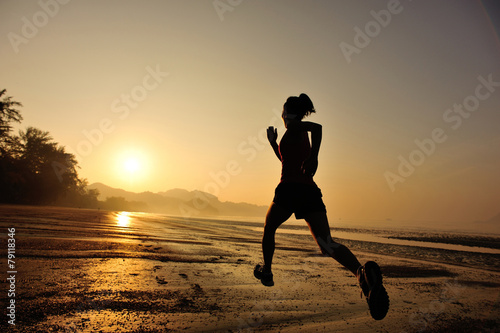 Plakat witalność jogging słońce sport