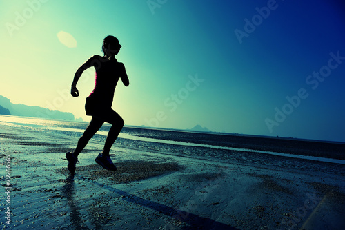 Plakat woda jogging witalność fitness ćwiczenie