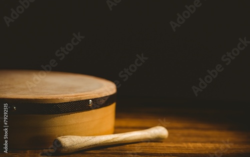 Naklejka bęben muzyka ukryć drewno kij