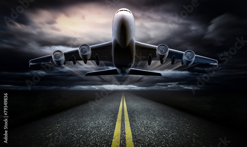Obraz na płótnie pejzaż transport samolot