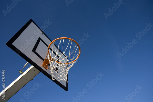 Naklejka niebo koszykówka sport poziomy niebieski
