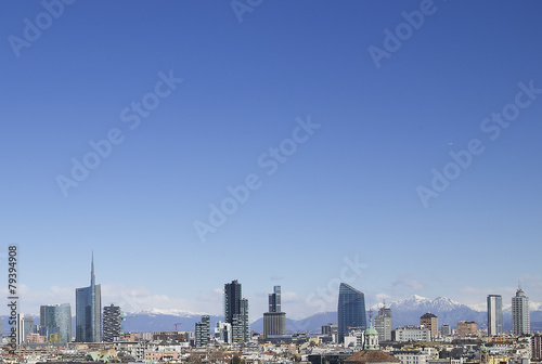 Naklejka alpy panoramiczny miasto katedra