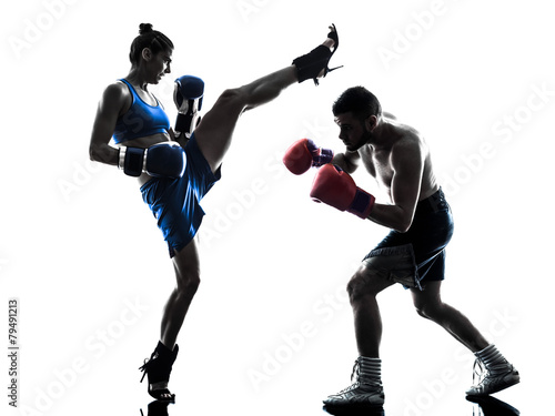 Obraz na płótnie kobieta mężczyzna para bokser