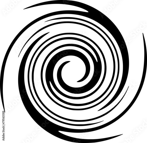 Naklejka spirala wir tornado czarny loga