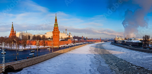 Naklejka rosja panorama lód zimą