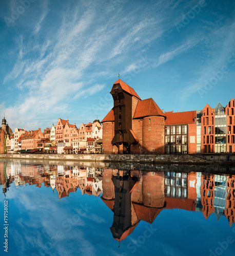 Obraz na płótnie wisła gdańsk niebo miasto