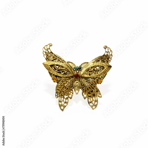 Plakat motyl ornament vintage