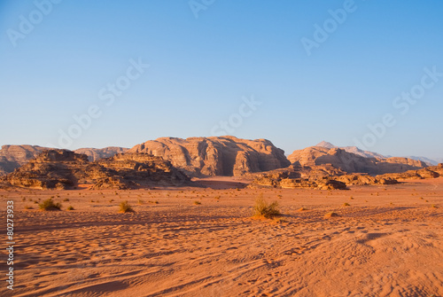 Plakat góra pustynia opoka