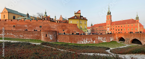 Naklejka miasto wieża król stary