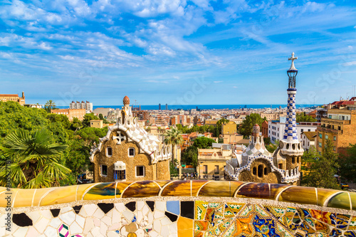 Fotoroleta Park Guell w Barcelonie, Hiszpania